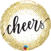 Funny Balloonsusa Cheers Gold Glitter 18889