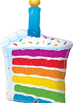 Funny Balloons Usa Foil Balloons Rainbow Cake Slice 49379