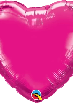 Funny Balloons Usa Mini Magenta Heart 99342 - 9 In Foil Balloons