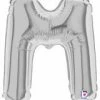 Funny Balloons Usa Silver M Letter 14913S - 7 In Foil Balloons