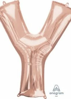 Funny Balloons Usa Rose Gold Y Giant Letter 3658801 - 34 In Foil Balloons