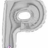 Funny Balloons Usa Foil Balloons Silver P Letter 14916S - 7 In