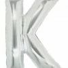 Funny Balloons Usa Foil Balloons Silver K Letter 14911S - 7 In
