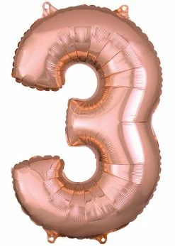 Funny Balloonsusa 3 Rose Gold 3621401 - 34 In
