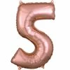Funny Balloonsusa Foil Balloons 5 Rose Gold 3621601 - 34 In