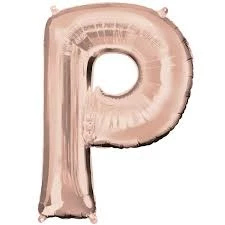 Funny Balloonsusa Rose Gold P Giant Letter 3657901 - 34 In Foil Balloons