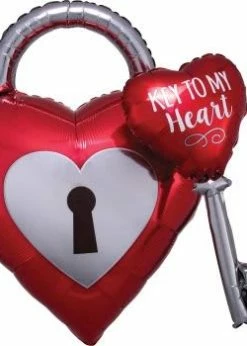 Funny Balloonsusa Key To My Heart 3870101 Foil Balloons