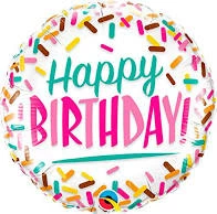 Funny Balloonsusa B'Day Candy Sprinkles 572637 - 18 In Foil Balloons