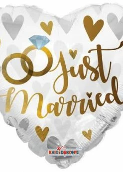 Funny Balloonsusa Foil Balloons Just Married Heart 15870 - 18