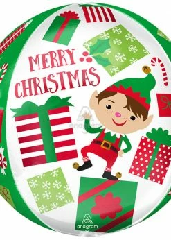 Funny Balloons Usa Foil Balloons Santa And Elf Christmas Orbz 4337901