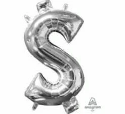 Funny Balloonsusa $ Symbol Silver 3523901 - 34 In