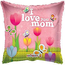Funny Balloonsusa I Love You Mom 84138-18 Foil Balloons