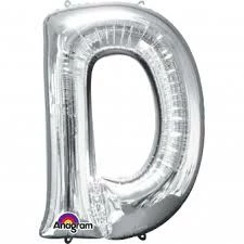 Funny Balloonsusa Silver D Giant Letter 3295201 - 34 In