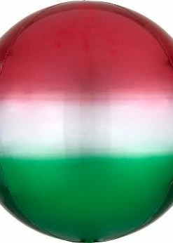 Funny Balloons Usa Foil Balloons Ombre Red And Green Orbz 4021401