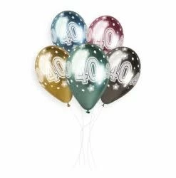 Funny Balloons Usa GBS120: #872 Shiny Cosmic Star Number 40 Ass. 940206