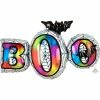 Funny Balloonsusa Iridescent BOO Banner 4194601 Foil Balloons