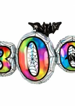 Funny Balloonsusa Iridescent BOO Banner 4194601 Foil Balloons
