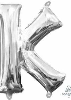 Funny Balloons Usa Foil Balloons Silver K Giant Letter 3296701 - 34 In