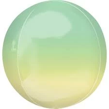 Funny Balloons Usa Foil Balloons Ombre Yellow & Green Orbz 39846