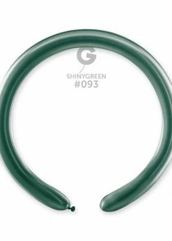 Funny Balloons Usa DB4: #093 Shiny Green 2/60 In (50 Pcs) 559309