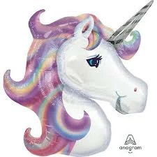 Funny Balloonsusa Unicorn Head Lilac Foil Balloons