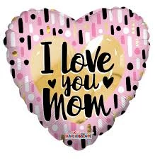 Funny Balloonsusa Foil Balloons I Love You Mom 84303-09