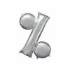 Funny Balloonsusa % Symbol Silver 3300701 - 34 In