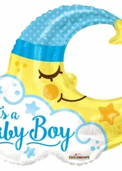 Funny Balloons Usa Baby Boy Sleeping Moon 15123 - 36 Foil Balloons