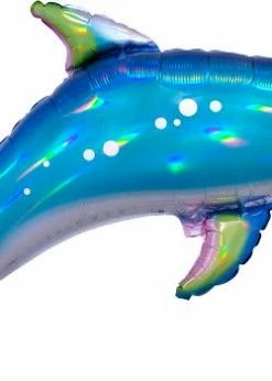 Funny Balloonsusa Iridescent Blue Dolphin 3937601 Foil Balloons