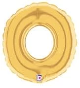 Funny Balloons Usa Foil Balloons Gold O Letter 14915G - 7 In