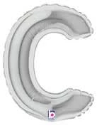 Funny Balloons Usa Silver C Letter 14903S - 7 In Foil Balloons