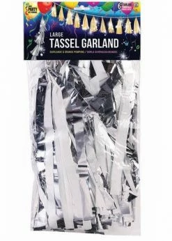 Funny Balloons Usa Balloon Tassel Garland Silver/White LGTASMSW Accessories