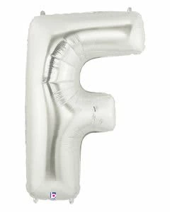 Funny Balloons Usa Foil Balloons Silver F Letter 14906S - 7 In