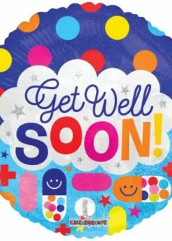 Funny Balloonsusa Get Well Soon 15069-18 Foil Balloons
