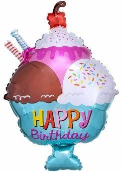 Funny Balloonsusa Foil Balloons Mini Happy Birthday Ice Cream 000441