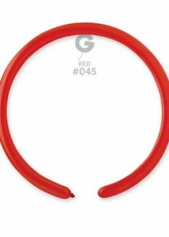 Funny Balloons Usa D2: #045 Red 214505 Standard Color 1/60 In Latex Balloons