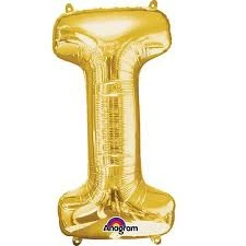 Funny Balloonsusa Foil Balloons Gold I Giant Letter 3296401 - 34 In