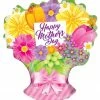 Funny Balloons Usa Happy Mother's Day Sing Flower Bouquet 84270 - 28 Foil Balloons