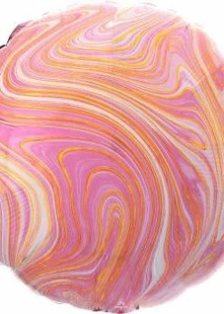 Funny Balloonsusa Foil Balloons Marblez Pink Circle 4208401 - 18 In