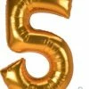 Funny Balloonsusa 5 Jumbo Gold 388931 - 53 In