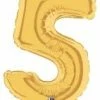 Funny Balloonsusa Number 5 Gold 7 In
