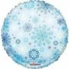 FunnyBalloonsusa Foil Balloons Snowflakes Pattern Clear View 15498-18