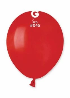 Funny Balloons Usa A50: #045 Red 054514 Standard Color 5 In Latex Balloons