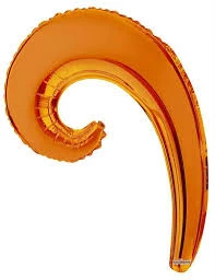 Funny Balloonsusa Orange Kurly Wave 19961-DCF Foil Balloons