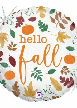Funny Balloonsusa Foil Balloons Hello Fall Sparkles 260190