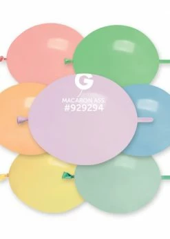 Funny Balloons Usa GL6: Macaron Ass. 929294 - 6 In Latex Balloons