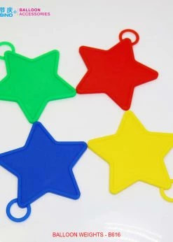 Funny Balloonsusa Yellow Plastic Stars Balloon Weight B616