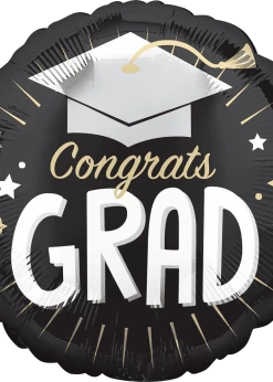 Funny Balloons Usa Foil Balloons Congrats Grand Cap Silver 41027