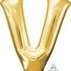 Funny Balloonsusa Foil Balloons Gold V Giant Letter 3299201 - 34 In