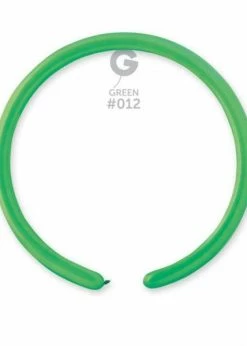 Funny Balloons Usa D2: #012 Green 211207 Standard Color 1/60 In Latex Balloons